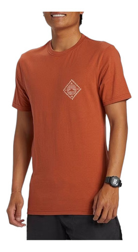 Remera Quiksilver Modelo Scenic Review Marron Exclusiva