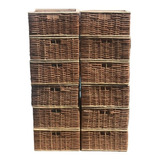 Cajon, Canasto, Cestos Mimbre 40 X 30 X 20 - X 12 Unidades