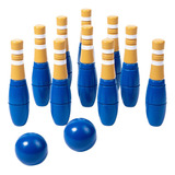 Juguete De Bolos De Madera Para Niños, Juegos De Patio