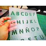 Kit Stencil Letras Alfabeto C/ 2 Tamanhos Diferentes 