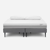 Cama Europea Pratta 2 Plazas Pata Acero + Almohadas Light