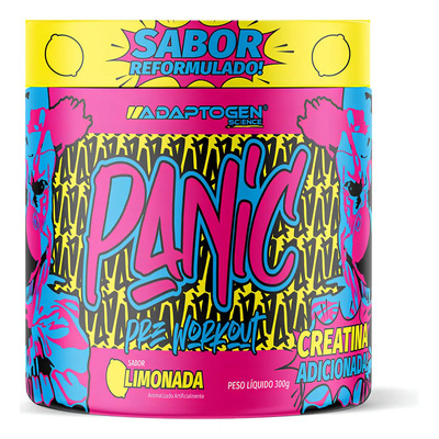 Suplemento Em Pó Adaptogen Science Panic Pré Treino Com Creatina Pote 300g Sabor Limonada | MercadoLivre