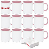 Tazas Cermicas Sublimables 11 Onzas, Juego De 12, Rosa