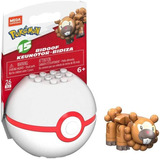 Bidoof 4cm Serie 15 C/ Pokebola 6cm Pokemon Mega Construx