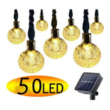 Luz Led Serie 7m 50 Focos Decorativos Luz Solar