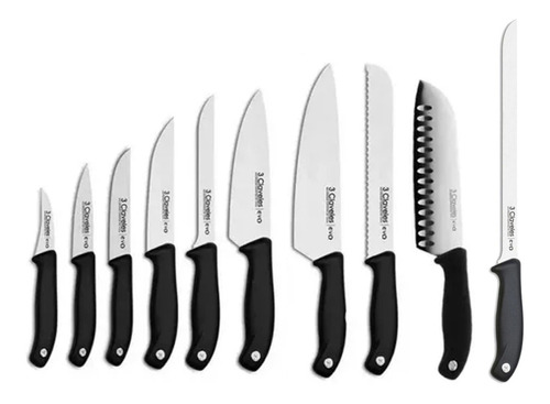 Set Completo 10 Cuchillos Profesionales Chef 3 Claveles Evo