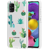 Funda Para Samsung Galaxy A51 4g - Transparente Con Cactus