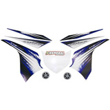 Kit Adesivo Faixas Moto Yamaha Lander 2012 Azul