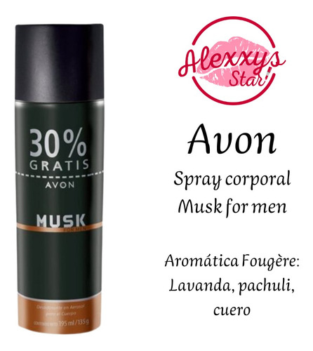 Desodorante Aerosol Masculino - Avon | Alexxys Star