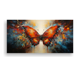 100x50cm Cuadro Mariposa Abstracto Fantasía Bastidor Madera