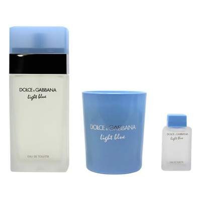 Set Dolce & Gabbana Light Blue (con Vela) 3 Pz Para Mujer | Meses sin interés