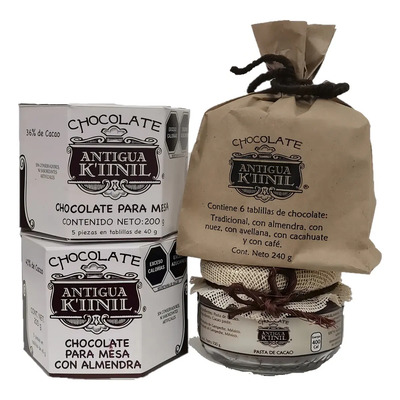 Chocolate Artesanal Antigua K'iinil Sin Conservadores Ni Saborizantes Pack | Meses sin interés