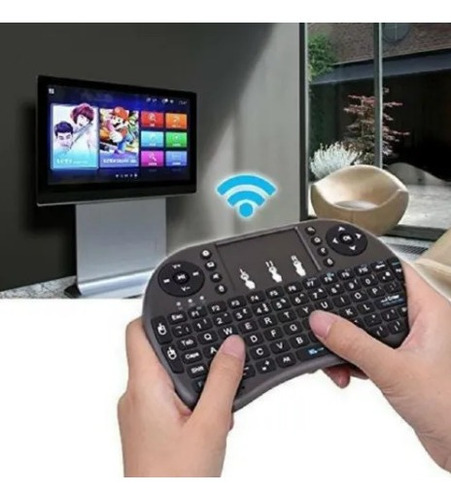 Mini Teclado Wireless Com Led Para Tv Smart / Android / Pc