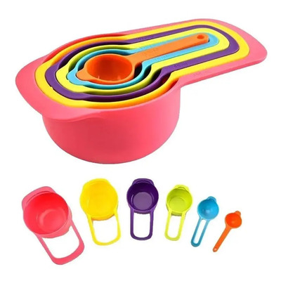 Conjunto Kit Colher Colheres Xícaras De Medida 6 Peças  | MercadoLivre