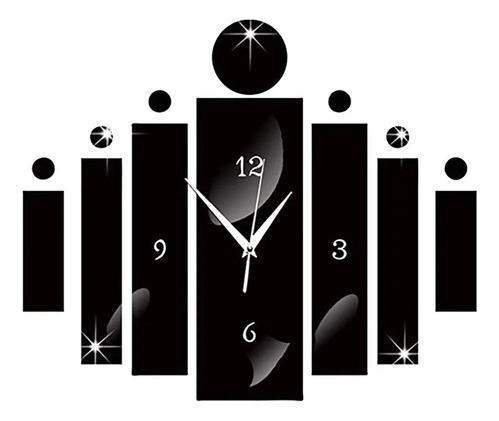 Nuevo Reloj De Pared De Cuarzo Moderno Con Espejo Grande 3d