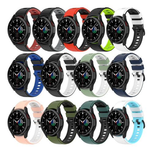 Correa De Silicona Bicolor Para Samsung Galaxy Watch 4