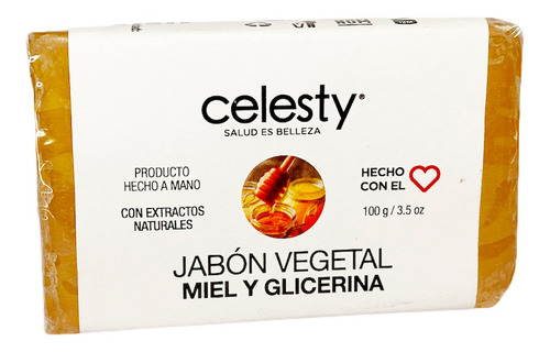 Kit 15 Pzs Jabón Vegetal Miel 100g Glicerina