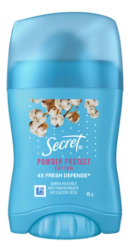 Desodorante Barra Secret Powder Protect Cotton 45g
