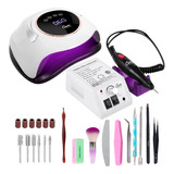 Kit Manicura Cabina Uv Led Gadnic 180w Torno Uña Profesional