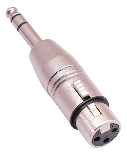 Kit 2 Conector Plug Adaptador Xlr Fêmea X P10 Macho Estéreo