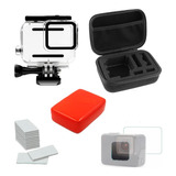 Kit Acessórios Gopro Caixa Case Pelicula 7 Silver/white