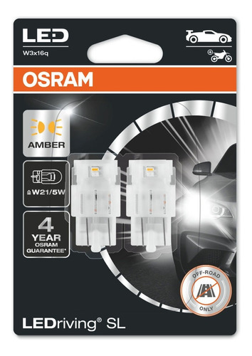 Lamparas Canbus W21/5w Led Osram Ambar 1,3w 12v 7515dyp