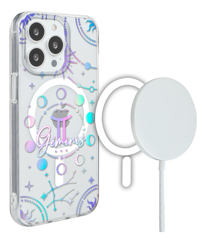 Funda Para iPhone Magsafe Mujer Signo Zodiaco Géminis