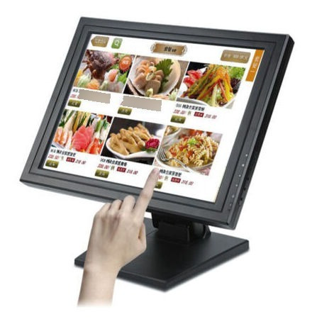 15'' Tft-lcd Vga Touch Screen Monitor Usb Port Pos Stand Yyb