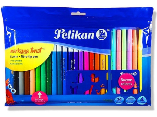 Plumones Markana Twist Set X 24 Pelikan