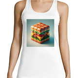 Musculosa Mujer Hamburguesa Burger Arte Para Bar Food M2