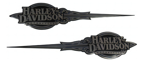 Par Adesivos Compatível Harley Davidson 3d 8,5x39 Cms Rs22 Cor Harley Davidson Motorcycles Cromado Resinado