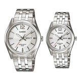 Reloj Pareja Casio Acero Ltp-1335d-7a Mtp-1335d-7a Original