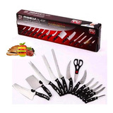 Set Cuchillos De 13 Piezas Mibacle Cortes Carnes Queso Verdu