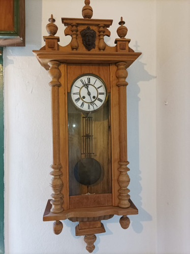 Antiguo Reloj De Pared Junghans Aleman A Pendulo Año 1920/30