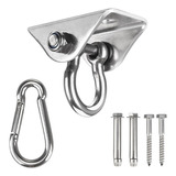 Suporte Teto Mosquetão Cadeira Balanço Rede Inox Cap. 400kg