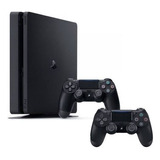 Sony Playstation 4 Slim Hd 1rb 2 Controles 2 Jogos Cor Preto