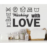 Vinilos Decorativos Laundry Lavadero Grande Love