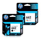 Kit Cartuchos Originais Hp 662 Preto + Color 2516 3516 1516 