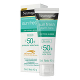 Neutrogena Derm Care Sun Fresh Protector Solar Facial Sin Color Fps50+ 40gr