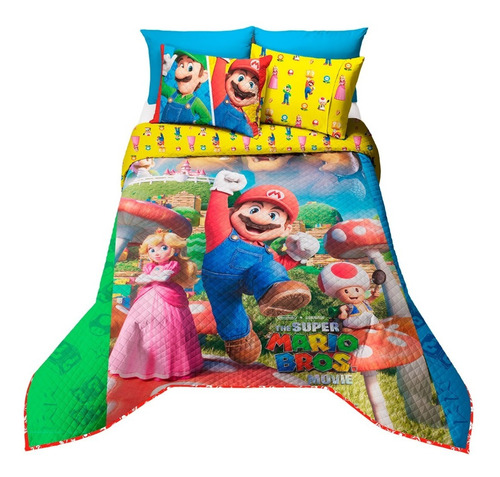 Edrecolcha Matrimonial Mario Y Luigi Al Ataque