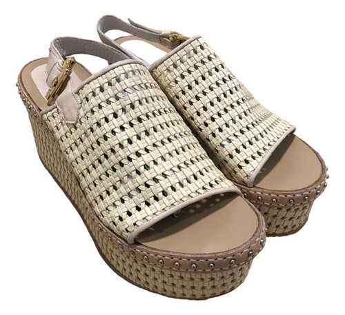 Sandalias Cuero Trenzado Jazmin Chebar Talle 39/40 Aprox