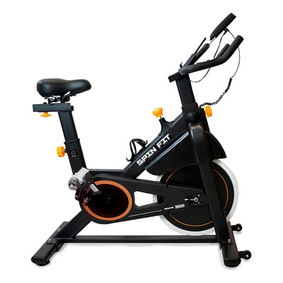 Bicicleta Fija Spinning Svelfik Bici-03 Resistencia Magnética Volante 8kg Negro\u002FNaranja | Meses sin interés