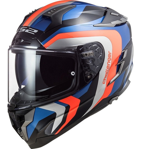 Casco Ls2 Challenger Galactic Azul/fluo Rider One