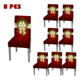 A 8 Fundas De Silla De Navidad Desmontables For Decoración