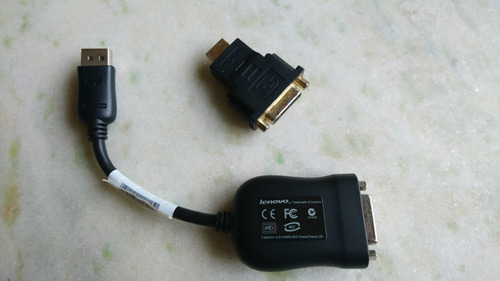 Adaptador Dvi Lenovo Displayport + Adaptador Hdmi Macho