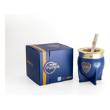 Mate Pampa Imperial Xl Boca Juniors + Bombilla Térmico Caja 