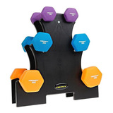 Set Mancuernas Neopren Best Con Stand 1 /2 /3kg