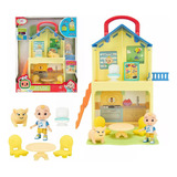 Cocomelon Casa Pop Familiar 2 Figuras + Accesorios Valija Ed