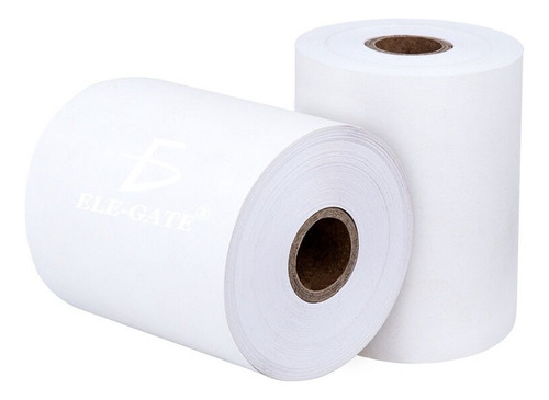 50 Rollos Papel Térmico 80x60 Impresora 80mm Negro Premium Color Blanco