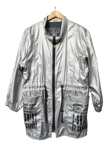 Impermeable Plateado Vintage | Charro | T. S (l)